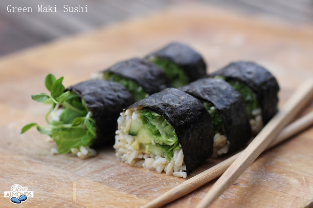 Zielone Wegańskie Maki Sushi